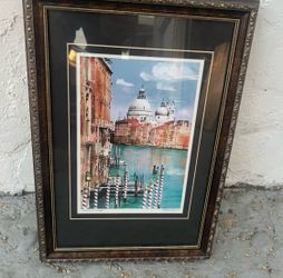 Beautiful Venice artist signed picture