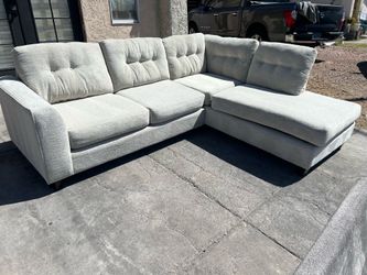Beautiful sandy beige sectional sofa couch!!!!!!