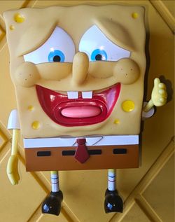 SpongeBob SquarePants Figure Toy Soft Rubber Funny Sounds Sticks out Tongue
Sounds and motions are working
Will recommend new batteries 
OBO
