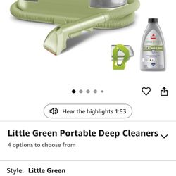 New BISSELL Little Green Portable Carpet & Upholstery Cleaner
