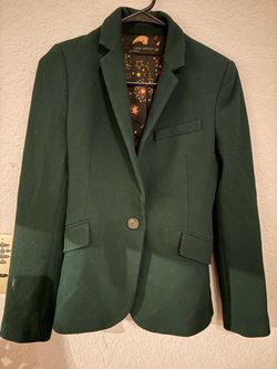 Zara Woman Green Textured Blazer