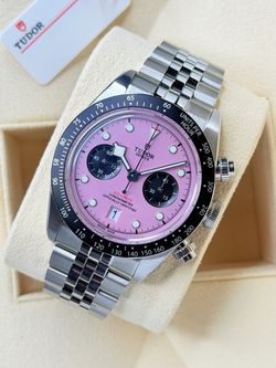 Brand New Tudor Black Bay Chrono Pink Dial