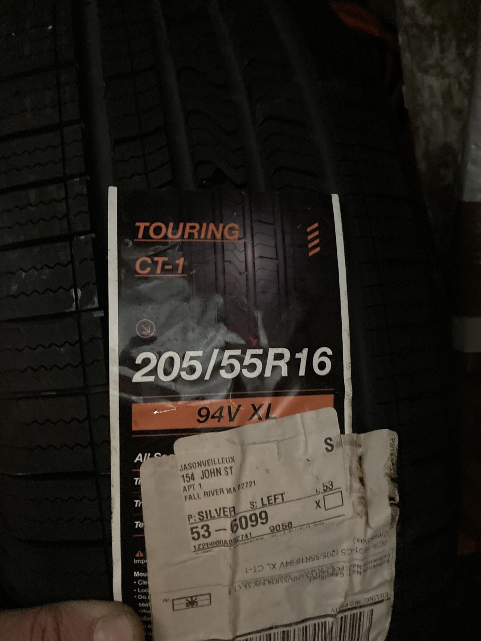 New Tires 205/55/16 (3 Available )