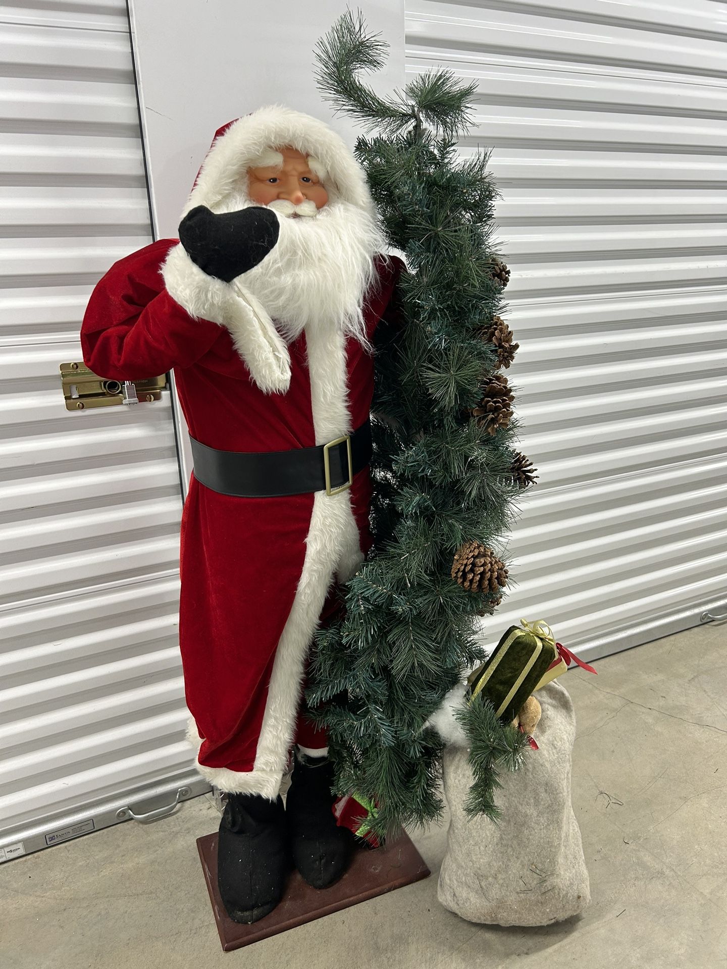 4.5 foot Tall Vintage Santa