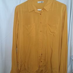 Yellow Long Sleeve Button Up 