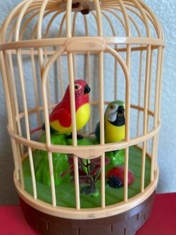 taking chirping bird toy