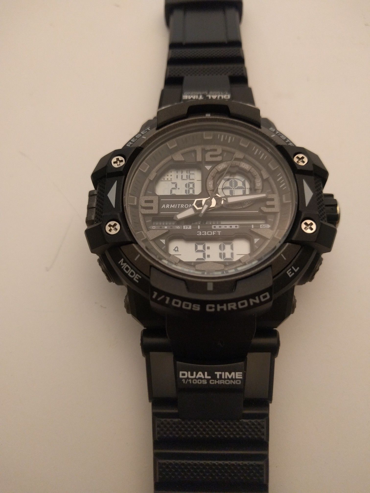 ARMITRON " PRO SPORTS " DUAL TIME CHRONO WATCH. LIKE NEW.