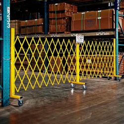 Global Industrial Barricade Security Gate Expands from 2ft to 20ft" wide 5ft tall