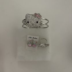 Real Silver Hello Kitty Jewelry 