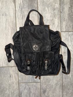 Tory Burch Black Nylon Backpack