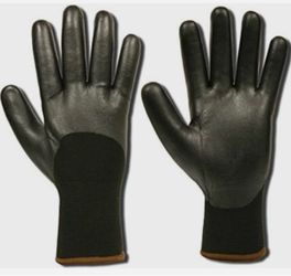12 PAIRS - CORDOVA Cold Weather Gloves Size Large Nitrile Coated Palm Acrylic
