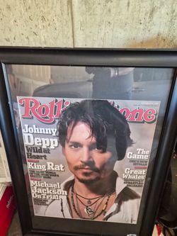 40x28 Framed Johnny Depp Rolling Stone Cover