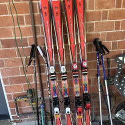 Rossignol Skis 177, 170 + Poles