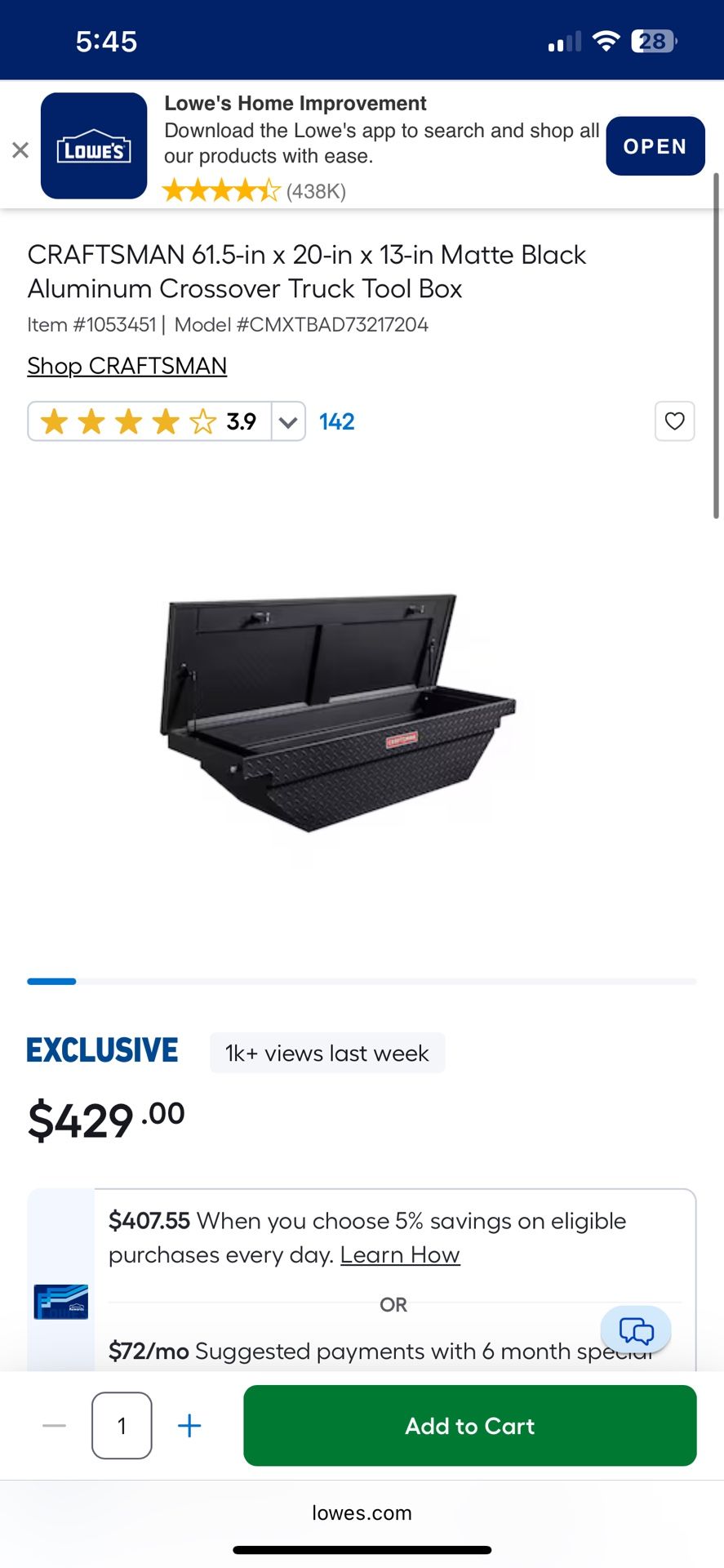 Craftsman Truck Tool Box