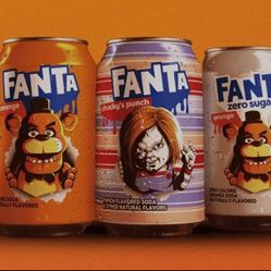Horror Fanta 2025 Cans Of Chucky, The Grabber, Freddy Fazbear, Michael Myers.