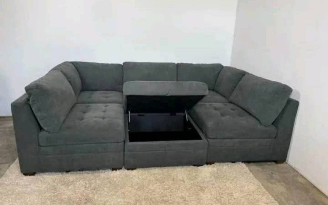 Sectional ottoman Black Couch