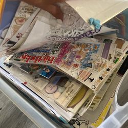 Bin FULL of Scrap booking Materials