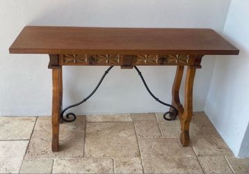 MidCentury Wood Console 2-Drawer Table