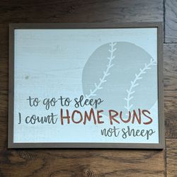 Baseball Themed Wall Decor “..Count Home Runs..”