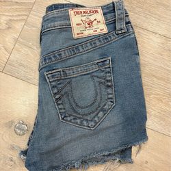 True Religion jean shorts 27”