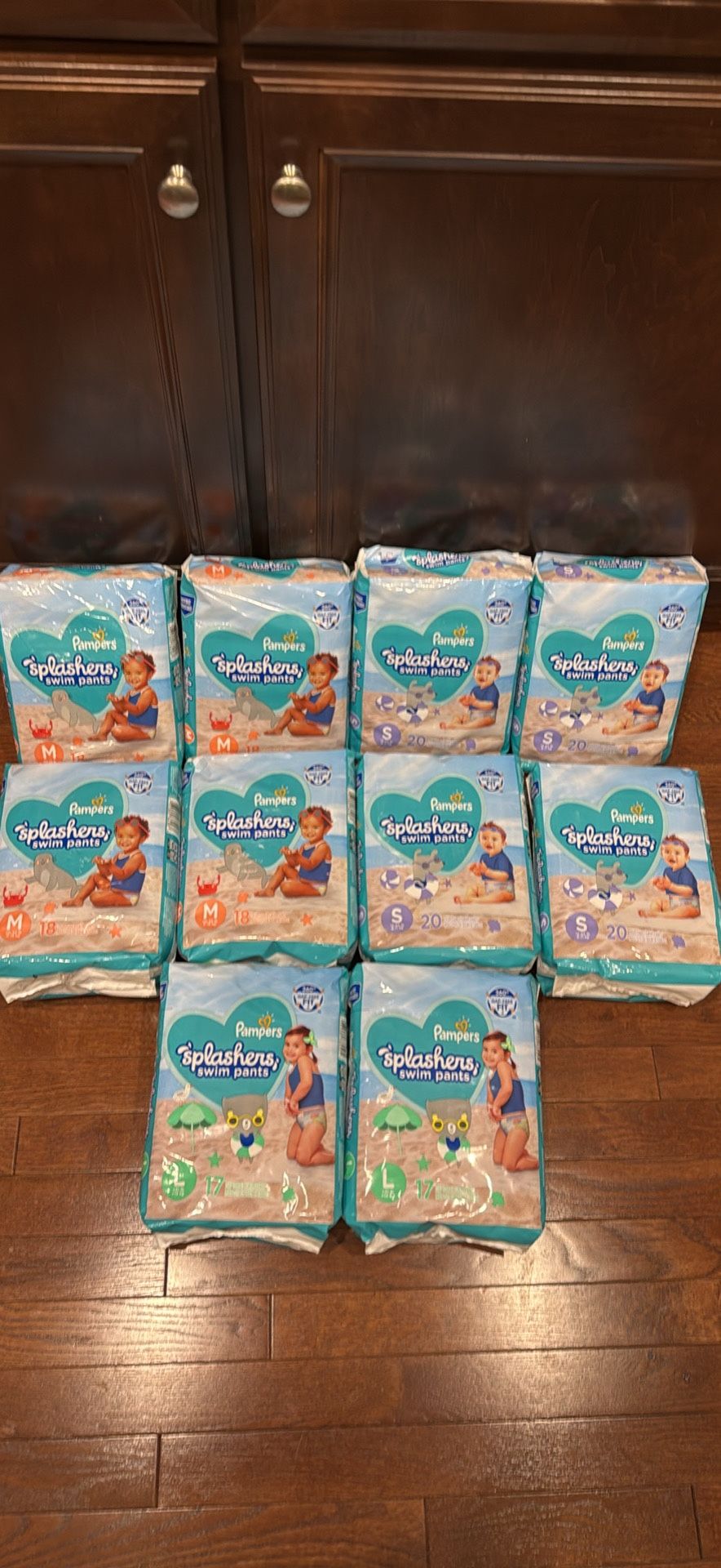 Pampers splashers swim pants S/M/L 4 for $30