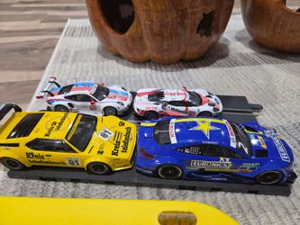 Carrera digital slot cars and track 10 cars and a ton of accessories will partial trade for ho afx slot cars and sets