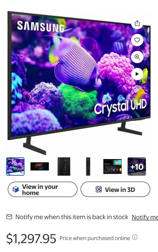 Samsung 85" 4k Smart Tv