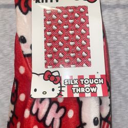 Hello Kitty Silk Touch Throw Red Polka Dots