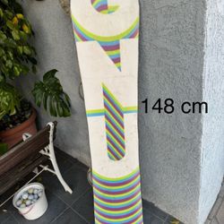 GNU B Nice women’s Snowboard (148cm) With Burton Boots Size 10