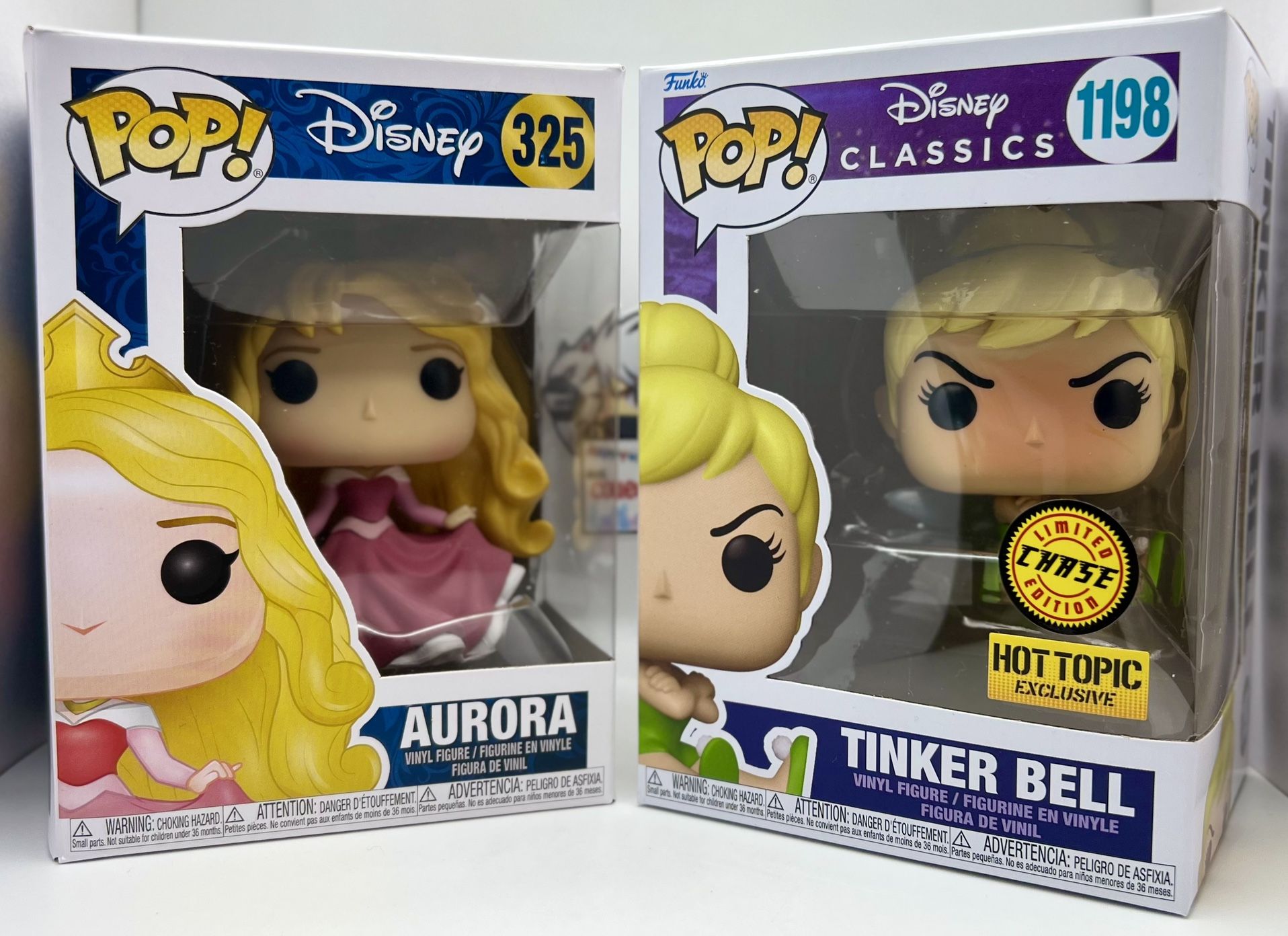 Disney - Aurora & Tinker Bell Chase Funko POP! 2 POPs Bundle