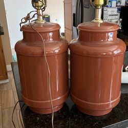 Mid Century Ginger Jar Lamps