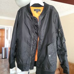 RING OF FIRE BOYS BOOMER JACKET KIDS SIZE YOUTH LARGE COLOR BLACK.