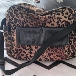 Leopard Print Duffle Bag/Shoulder Bag/Travel Bag/Diaper Bag
