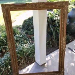 Large Vintage Ornate * GOLD WOOD FRAME * 24 x 36