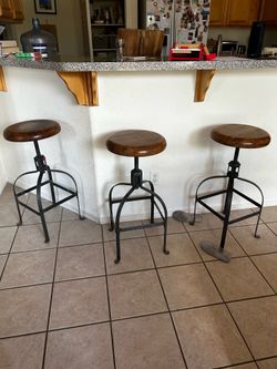 Three bar stools