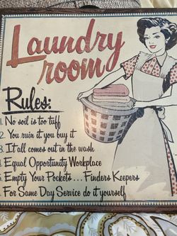 Metal Laundry Room Sign