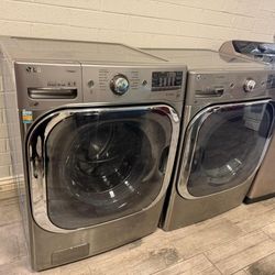 LG MEGA capacity washer and dryer set electric with warranty