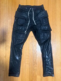 Rick Owen’s Waxed Denim Creatch Cargos size M