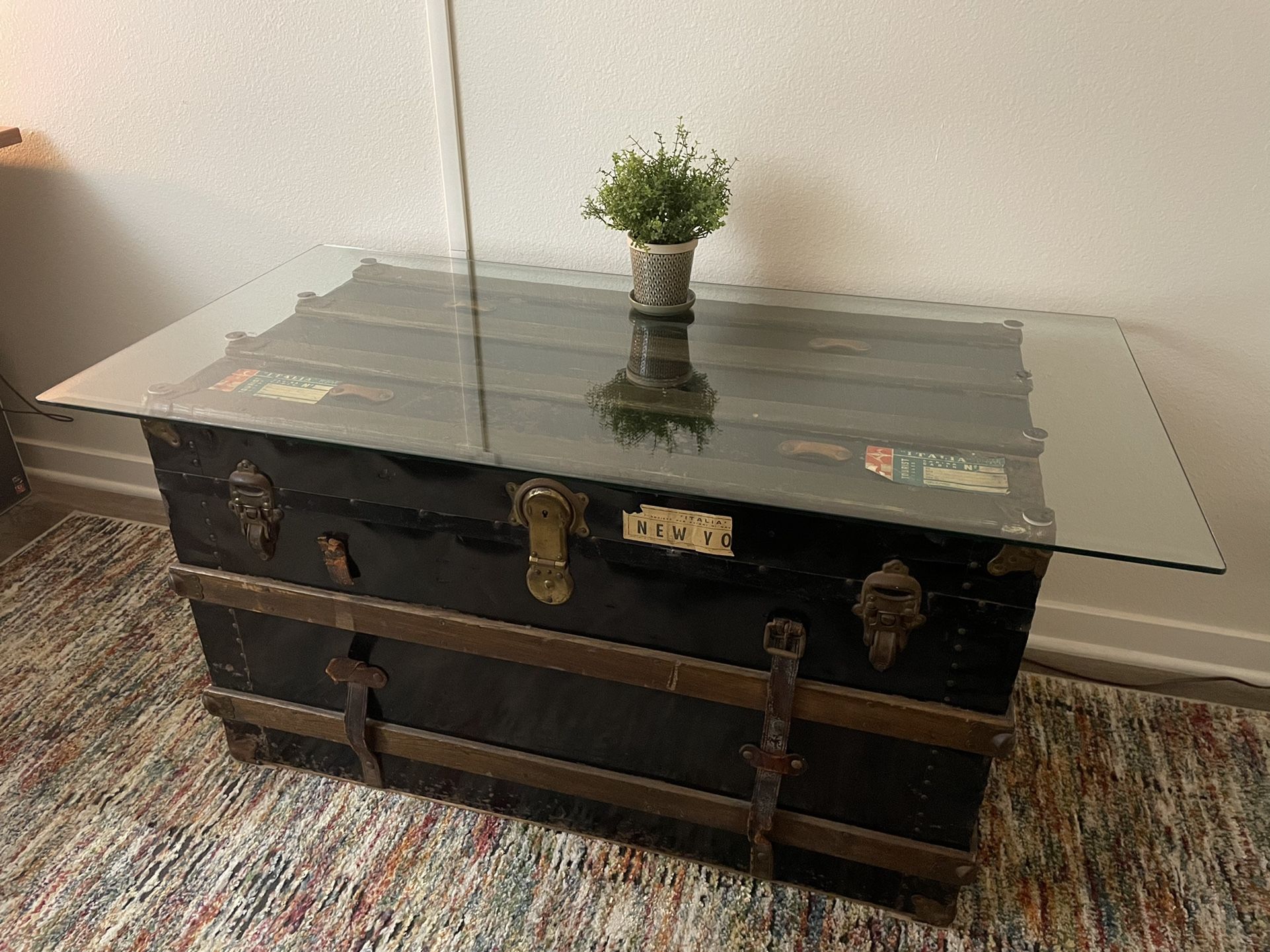 Antique Chest Trunk Coffee Table