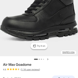 New Nike Air Max Goadome Size 10 Mens Black $100 Or Best Offer