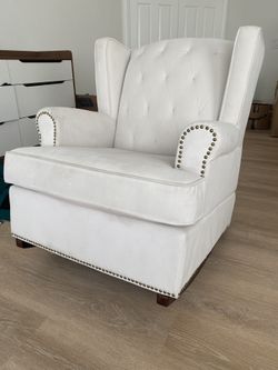 Harlow Wingback Rocker with Nailheads