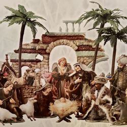 16-Piece Hand-Painted Porcelain Nativity Set