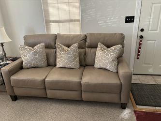 Leather Double Recliner Sofa