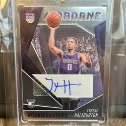 Tyrese Haliburton 🏀 Rookie Auto 87/99 🏀 2021 Panini Chronicles Rookie & Stars Airborne Auto Short Print