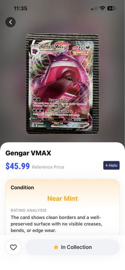 Gengar VMAX Holo Pokémon Card