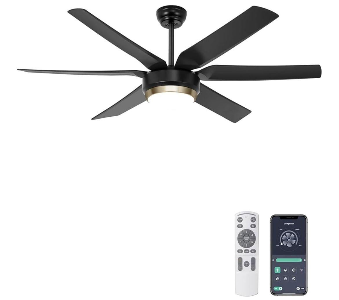 56'' Ceiling Fans with Lights Indoor/Outdoor Ceiling Fan