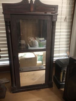 Vintage Clock Case with Mirror