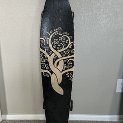 Quest Longboard Skateboard 44" Cruiser Twisted Cherry Tree Design