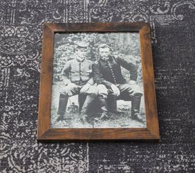 Framed Vintage Photo Print - Civil War Officers Custer & Washington Historical Art (8x10)