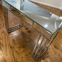 Modern Mirrored Console/Desk Table